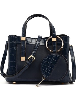 Derimod Kadın Lacivert Uzun Askılı Mini Klasik Kol Çantası 26PBD273714