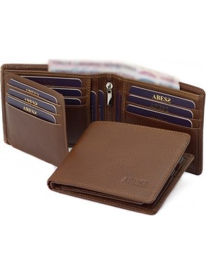 ABESS Cüzdan Kartlık Lüks Gerçek Deri Erkek Cüzdanı