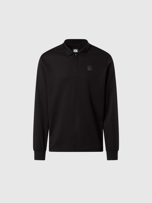 Uzun Kollu Düğmeli Polo Yaka Tişört