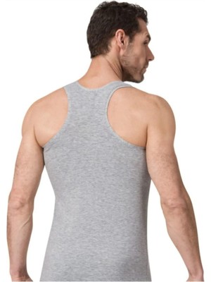 Namaldı Erkek 2'li Gri Askılı Likralı Rambo Sporcu Premier Atlet