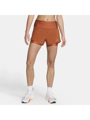 Nike Swift Dri-Fıt Kadın Turuncu Koşu Şortu 2'si 1 Arada Taytlı Şort | DX1029-825