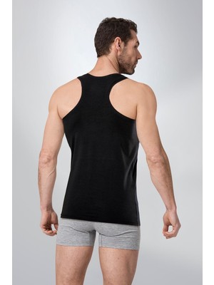 Namaldı Erkek 4'lü Siyah Askılı Likralı Rambo Sporcu Premier Atlet