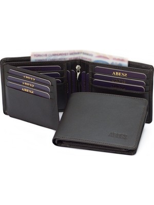 ABESS Cüzdan Kartlık Lüks Gerçek Deri Erkek Cüzdanı