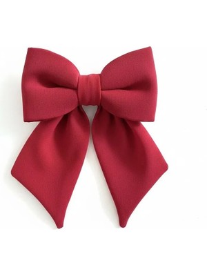 Jz Moda Şifon Fiyonk Otomatik Klipsli Toka - Farklı Renk Seçenekli Kurdele Saç Aksesuarı