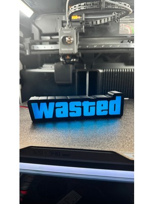 Mavi Gta Wasted Ledli Tablo Buzlu (Usb Type A ile Çalışmaktadır)