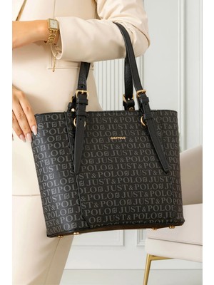 Just Polo Kadın Büyük Boy 4 Bölmeli Omuz & El Çantası (35X25 Cm)
