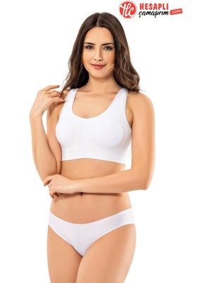 Gd Goldoremi 1215 Premium Kadın Dikişsiz Seamless Iz Yapmaz Pedli Kalın Askılı Yarım Atlet Büstiyer