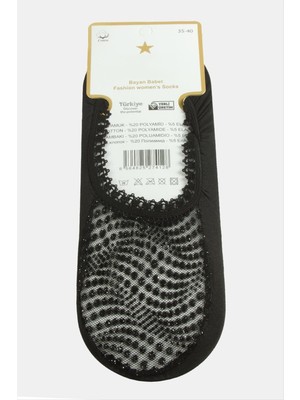 Zero Land Zengemtx Noktalı Dantel Babet Çorap-Siyah