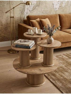 Future Decor Home 4lü Sehpa Seti Zigon ve Orta