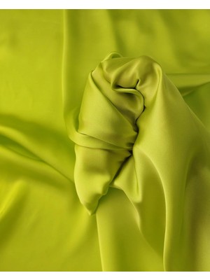 Kumaş Parça Neon Yeşil Renkte Astarlık Saten Kumaş En: 150CM