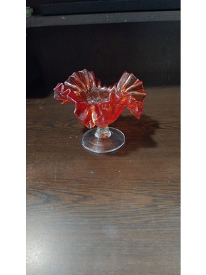 Es Dekor H.10 Cm.. 14X13 Cam Lokumluk 1 Adet Kırmızı