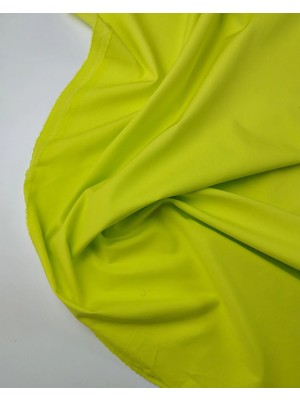 Kumaş Parça Neon Sarı Yeşil Arası Renkte Pamuklu Kumaş EN:140CM