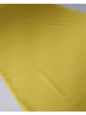 Kumaş Parça Sarı Renkte Ince Saten Kumaş 145X220CM