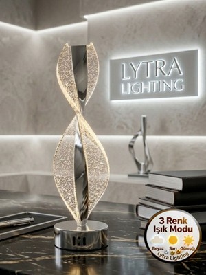 Lytra Lighting Nuvola Model Gümüş 3 Renk Modu Ledli Modern Salon Mutfak Yatak Çocuk Odası Masa ve Gece Lambası