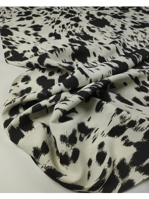 Kumaş Parça Krem Kahve Renkte Krep Şifon Kumaşen: 145  cm