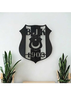 Siyah Beyaz LED Işıklı Taraftar Tablosu - Adaptörlü ve Anahtarlı Duvar Dekoru