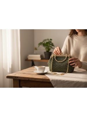 El Yapımı Kadın Askılı Çanta