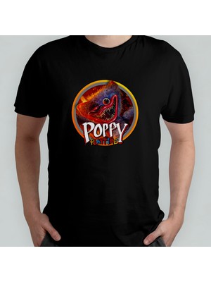 Pixxa Poppy Playtime Unisex %100 Pamuklu Bisiklet Yaka T-Shirt Model 1