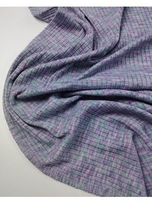 Kumaş Parça Eflatun Yeşil Renklerde Kaşkorse Örme Kumaş (En 140 cm x Boy 200 Cm)