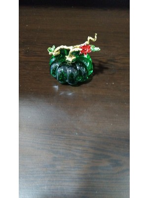 Es Dekor 6 cm Yuvarlak H. 5.5 cm Cam Balkabak 1 Adet