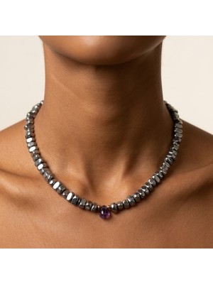 THEIA GemWorks Lolanthe - Ametist & Hematit Kolye