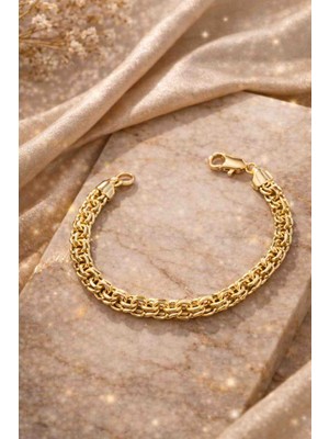 Xuping Gold Premium Kalın Zincir Bileklik – Parlak Kaplama, Şık & Modern Tasarım
