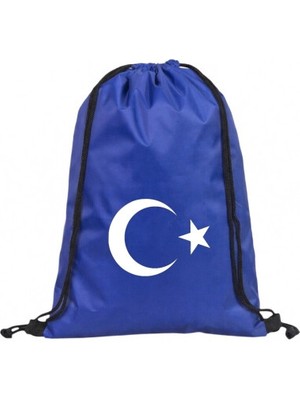 Hero Tasarım Ay Yıldız Türk Bayrağı - Ipli Spor Sırt Çantası - Günlük - Okul 35*45CM One Size | HR1032