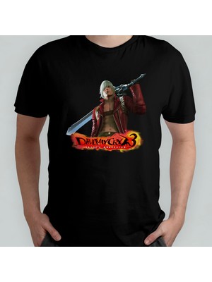 Pixxa Devil May Cry - Dante Unisex %100 Pamuklu Bisiklet Yaka T-Shirt Model 1