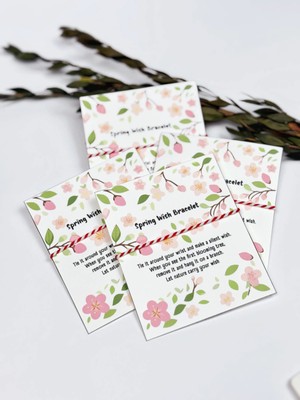 Atölye Merdiven 10 Pcs Mart Wish Bracelets – Cotton, Individually Gift-Wrapped, With Meaning Cards