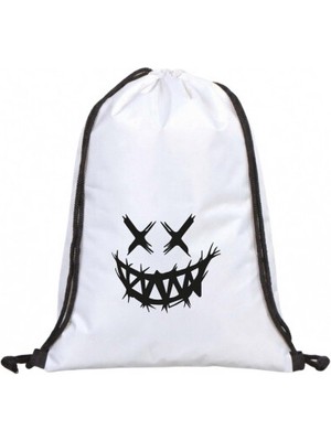 Hero Tasarım Gülen Yüz - Ipli Spor Sırt Çantası - Günlük - Okul 35*45CM One Size | BLL1030