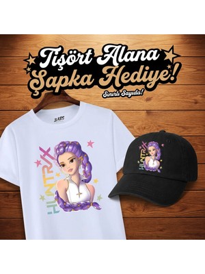 BarsDepo Huntrix Baskılı Tişört + Şapka Hediyeli Set | Premium Kalit