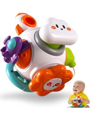 Bbsky Montessori 6'sı 1 Arada Eğitici Bebek Aktivite Topu: 12M+ Seyahat Oyuncağı, Duyusal Gelişim ve Ince Motor Becerileri Için 1 Yaş Doğum Günü Hediyesi