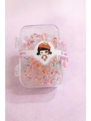 Nati Co Renkli Mini Saç Lastiği Seti – Kız Çocuklar Için Kutulu Lastik Toka