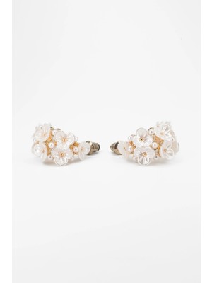 Stella Fortis Floral Flare Inci Çiçekli Altın Küpe | SF Signature Serisi