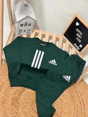 Kids Yeşil Beyaz Yazılı Alt Üst Takım
