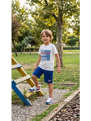 Haknur Neobeybi Erkek Çocuk 2’li Takım Şort Tişört Yazlık Pamuklu Günlük Takım 5-9 Yaş