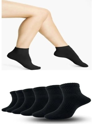 Ozzy Socks 6 Çift Logosuz Dikişsiz Pamuklu Spor Unisex Soket Çorap
