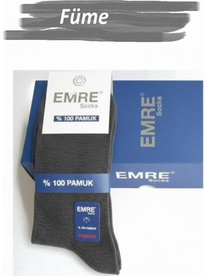 Emre Erkek Pamuklu Likralı Dikişsiz Soket Çorap - 6 Adet