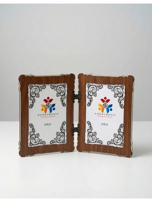 Hanem Çerçeve Mdf Ahşap Dikey 15X21 Menteşeli Dekoratif Fotoğraf Çerçevesi