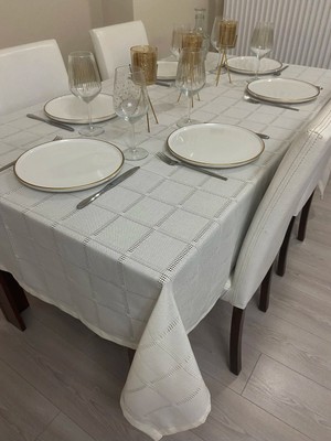 Zeren Home Elite Masa Örtüsü + Runner Takım | Lekeye Dayanıklı Bosna Etamin