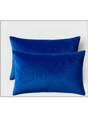 Ayzen Home 2li Kadıfe Kırlent Kılıfı Düz Renk 30X50 cm