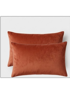 Ayzen Home Ayzen 2li Düz Kadife Kırlent Kılıfı 30X 50 cm
