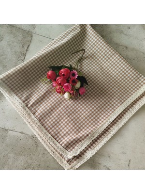 Denizli Hatırası Poti Kare Güpürlü Çok Amaçlı Masa Örtüsü