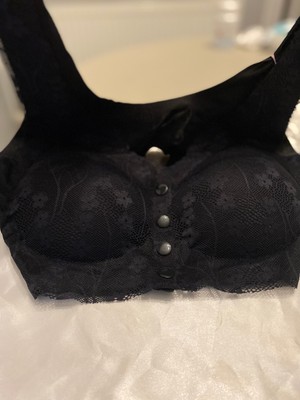 Lila Dantel detaylı önden düğmeli Bralet