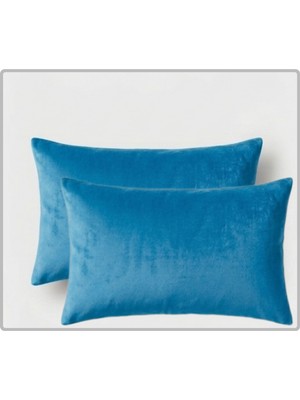 Ayzen Home 2li Kadıfe Kırlent Kılıfı Düz Renk 30X50 cm