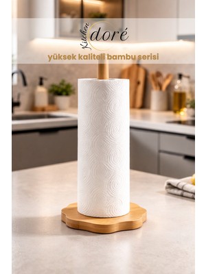 kitchendore Bambu Kağıt Havluluk Masaüstü Yüksek Kaliteli Bambu Rulo Dik Peçetelik Altıgen