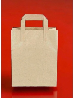 MGZ Kraft Kağıt Saplı Karton Çanta 28X16X28 -25 Adet