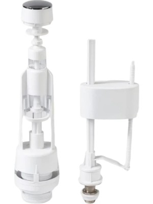 Verto Basmalı Vitrifiye Rezervuar Iç Takımı Ayarlanabilir Sessiz Dolumlu Klozet Rezervuar Mekanizması