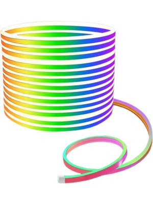 Verto 3 Metre Rgb Akıllı Neon LED Şerit Işık Telefon ve Kumanda Kontrollü Ambiyans Aydınlatma