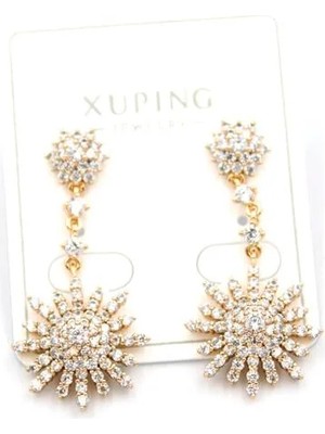 Aesco Taşlı Küpe - Altın